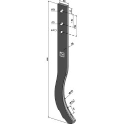 Dent de cultivateur  - 890mm