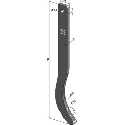 Dent de cultivateur - 740mm