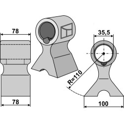 Marteau broyeur 78x78mm - Seppi - 190.02.002