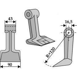 Marteau broyeur 90x43mm - Falc - F450433