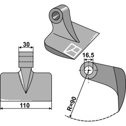 Marteau broyeur 110x30mm - Meritano - Z909