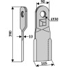 Couteau broyeur 390x90mm, modèle droit - BAMS