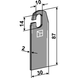 Couteau de scarificateur 87x30mm - Amazone - 8746000