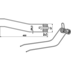 Dent andaineur Ø8,5 - Kuhn - 57701700