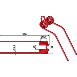 Dent de faneuse Ø9,5 - Fella - Alt: 487922 - Neu: 150862