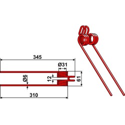 Dent andaineur Ø6 - Farendløse - 5-034