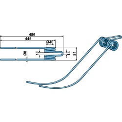 Dent andaineur Ø8 - Deutz-Fahr - 06580259