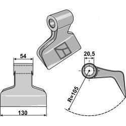 Marteau broyeur 130x54mm - Dücker - 945000661