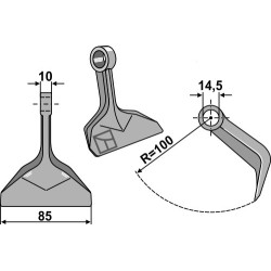 Marteau broyeur 85x10mm - Muratori