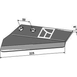 Aileron de rechange pour soc à ailette, gauche - Rau - S 005 142 9004089