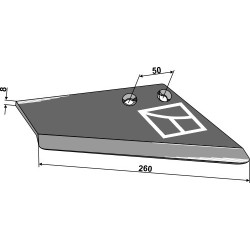 Aileron de rechange pour soc à ailette, droit - Rau - S 004 102