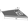 Aileron de rechange pour soc à ailette, droit - Rau - S 004 102