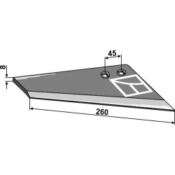 Aileron de rechange - droit - Rabe - GG-10 6342.12.12