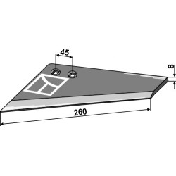 Aileron de rechange - gauche - Rabe - GG-10L 6342.12.11