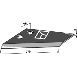 Aileron de rechange - type Landsberg-Pöttinger, gauche - Landsberg - 939.50.221.1