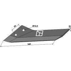 Aileron de rechange - gauche - Lemken Kristall - 3374531