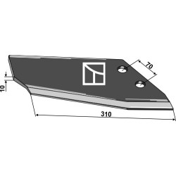 Aileron de rechange - type Becker - modèle renforcé, droit - Brix - 205952