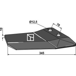 Aileron de rechange - droit - Amazone / BBG - XL019