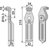 Dent rotative 215x42mm - Pegoraro - 8590
