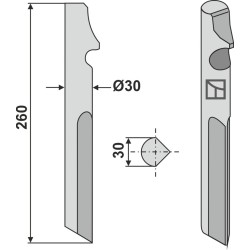 Dent rotative 260mm - Krone - 5143192