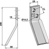 Dent rotative 200x60mm, gauche - Sicma