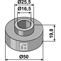 Entretoise 19,8xØ16,5xØ50 - Agram