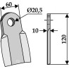 Couteau droit 120x60mm - Zappator