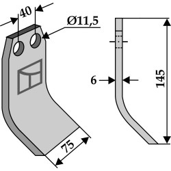 Fléau 145x75mm - Ugeløse - UG7133