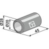 Entretoise 45xØ20xØ28 - Berti - BC283L45