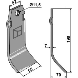 Lame 190x65mm - Spragelse-Mica