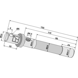 Piton de sûreté á cisaillement - Schmidt - 274601-4