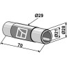 Entretoise 70xØ21xØ28 - Sauerburger