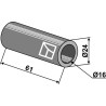 Entretoise d'écartement 61xØ16xØ24 - Noremat - 1.37.952 / 1.03.031