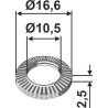 Rondelle Ø16,6x2,5xØ10,5 - Mulag - 180980