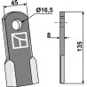 Couteau droit 135x45mm - Maschio / Gaspardo - T21004050