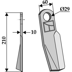 Fléau 210x60mm - gauche - Fischer