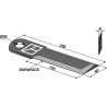 Couteau 250x60mm - Claas - 0009986831 / 0009986832