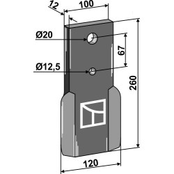 Contre-lame 260x100mm - Schulte - 401206