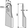 Fléau 240x80mm - gauche - Gilbers - 802-001