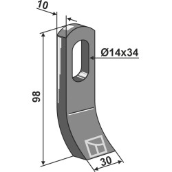 Fléau 98x30mm - Gilbers