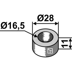 Entretoise 11xØ16,5xØ28 - Fischer