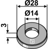 Rondelle Ø28x3xØ14 - Epoke - 8067-3387