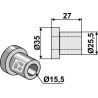 Entretoise interne 27xØ15,5xØ25,5 - Bomford - 09.894.01