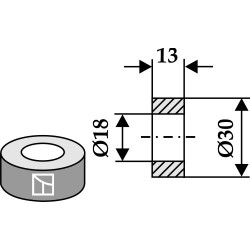 Entretoise 13xØ18xØ30 - BAMS