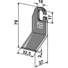 Couteau de scarificateur 79x32,5mm - Amazone - 1205200