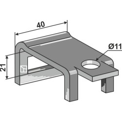 Bride de fixation pour dent 26x10 - Lemken - 3534657