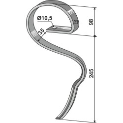 Dent gare élastique - Rau - 12158