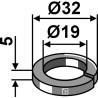 Rondelle ressort  Ø32x5xØ19