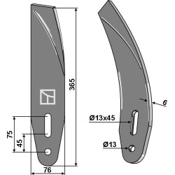 Déflecteur lateral - droit - Nichols