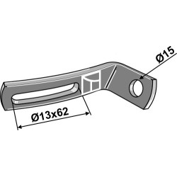 Bride de fixation droit - Massey Ferguson